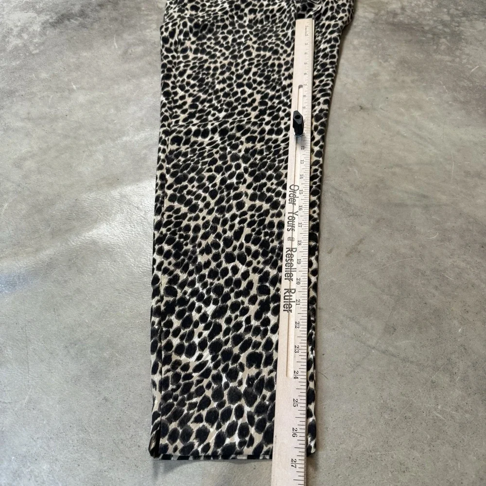J. Crew Trousers Womens Size 2‎ Animal Print Jamie Pants Elastic Waist Crepe